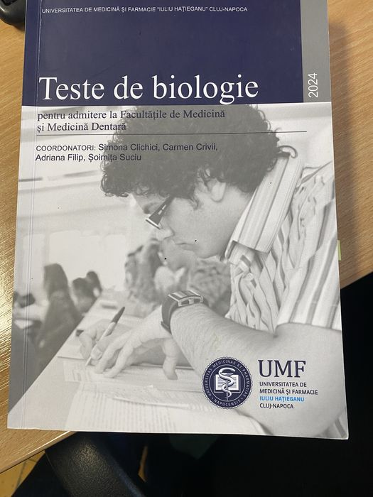 Teste de biologie UMF Cluj-Napoca, 2024