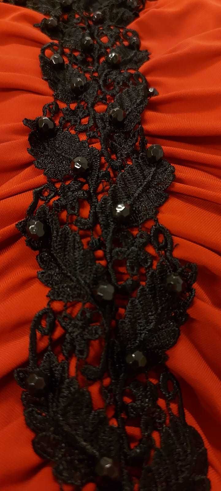 Rochie rosie lunga de ocazie