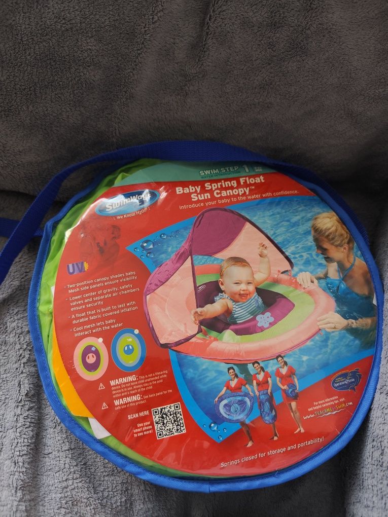 Бебешки плувен пояс SwimWays Baby Spring Float Sun Canopy