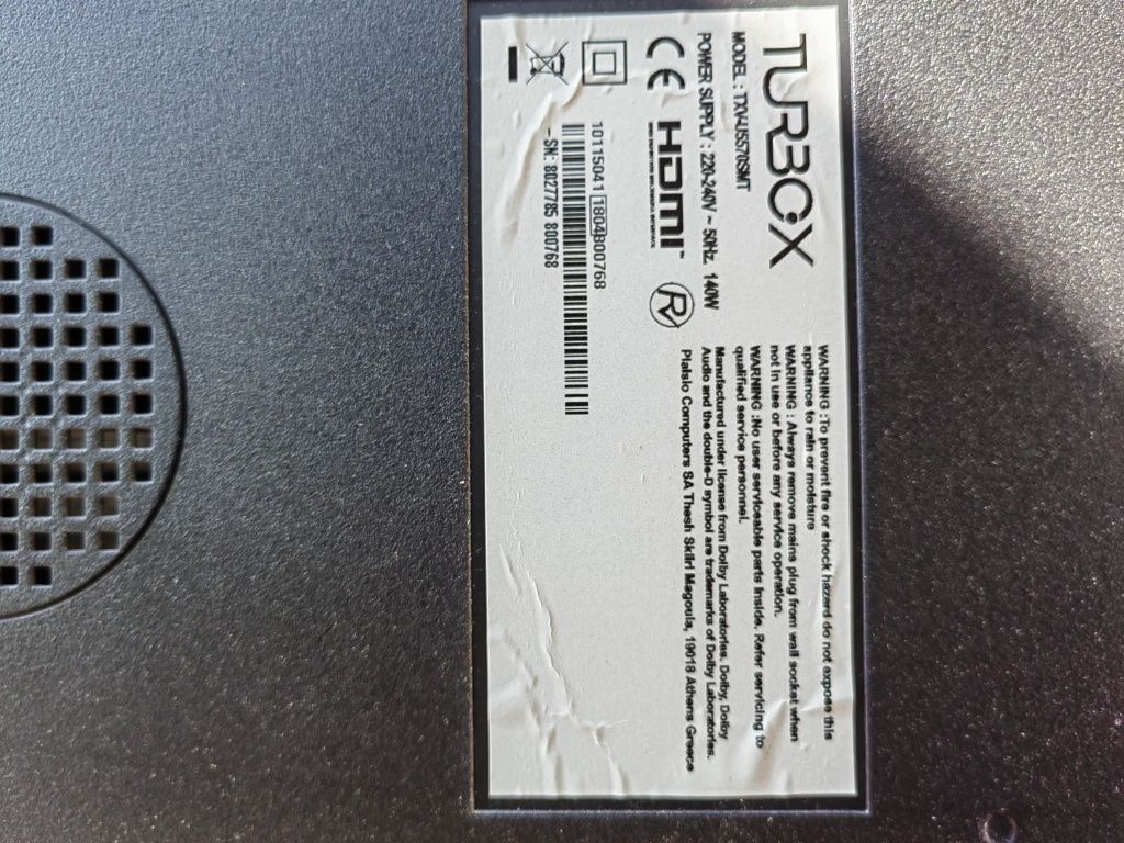 Телевизор TURBOX за части