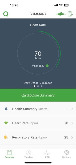 Qardio Core monitorizare cardio schimb cu  Garmin Zumo