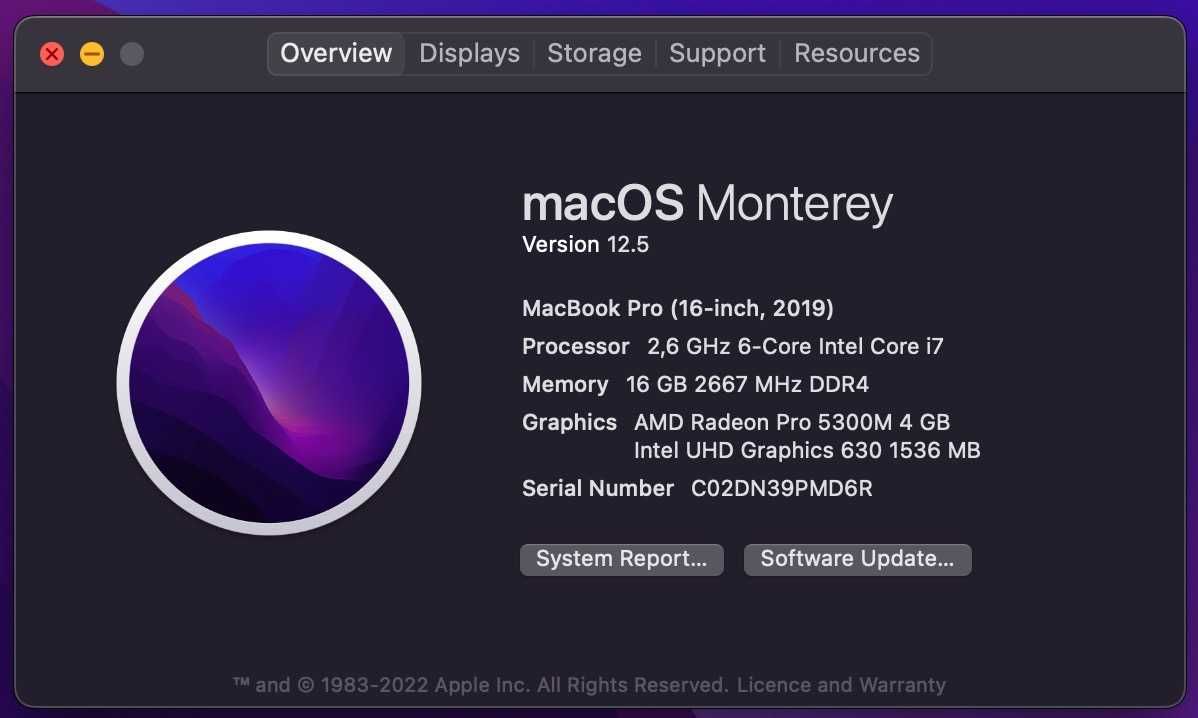 MacBook Pro 16" 2019 - i7 / 16GB / 1TB SSD | Отлично състояние