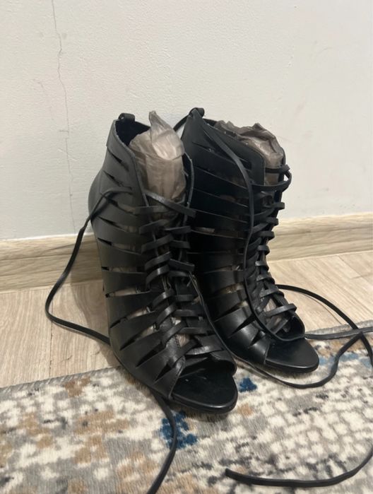 Botine de vara femei negru marinea 40