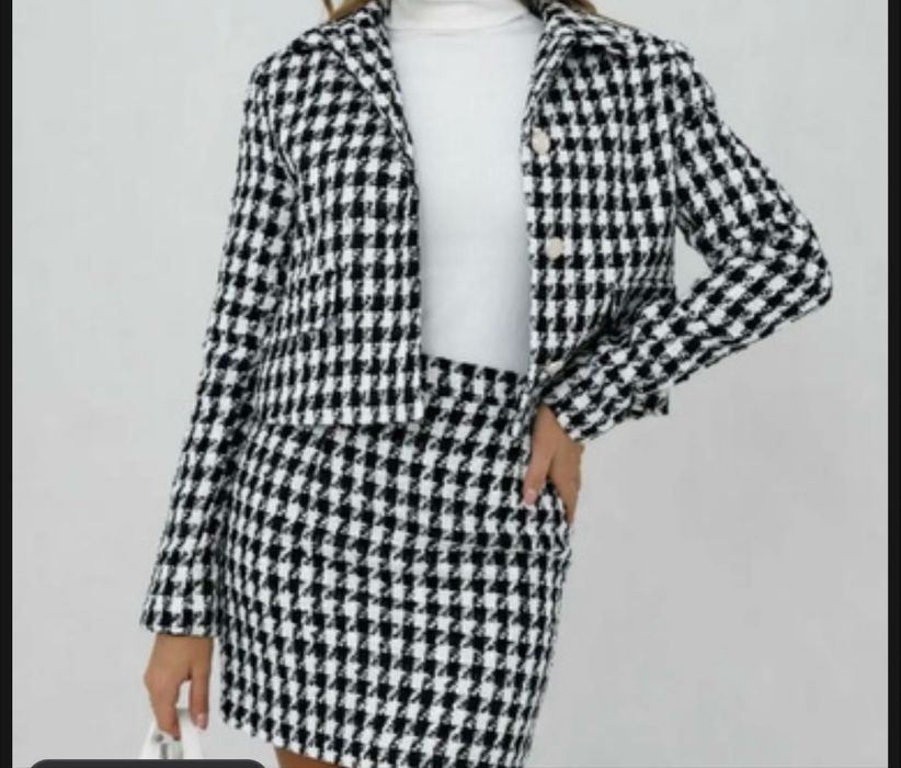 Твидовый костюм шорты +пиджак