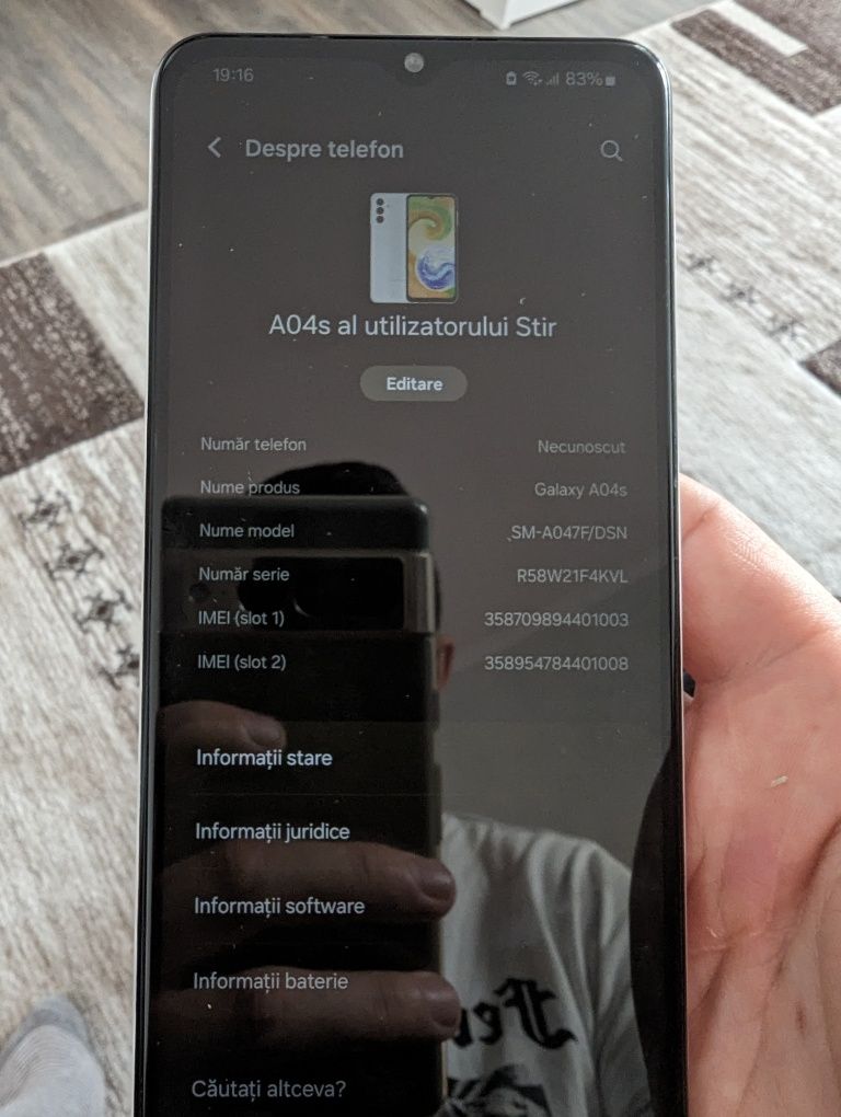 Vând Samsung A04s  nota 10 .