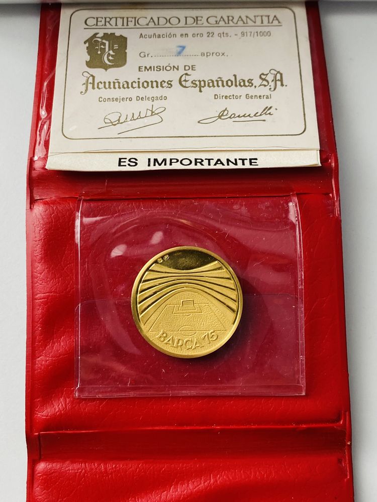Moneda,medalie aur barcelona