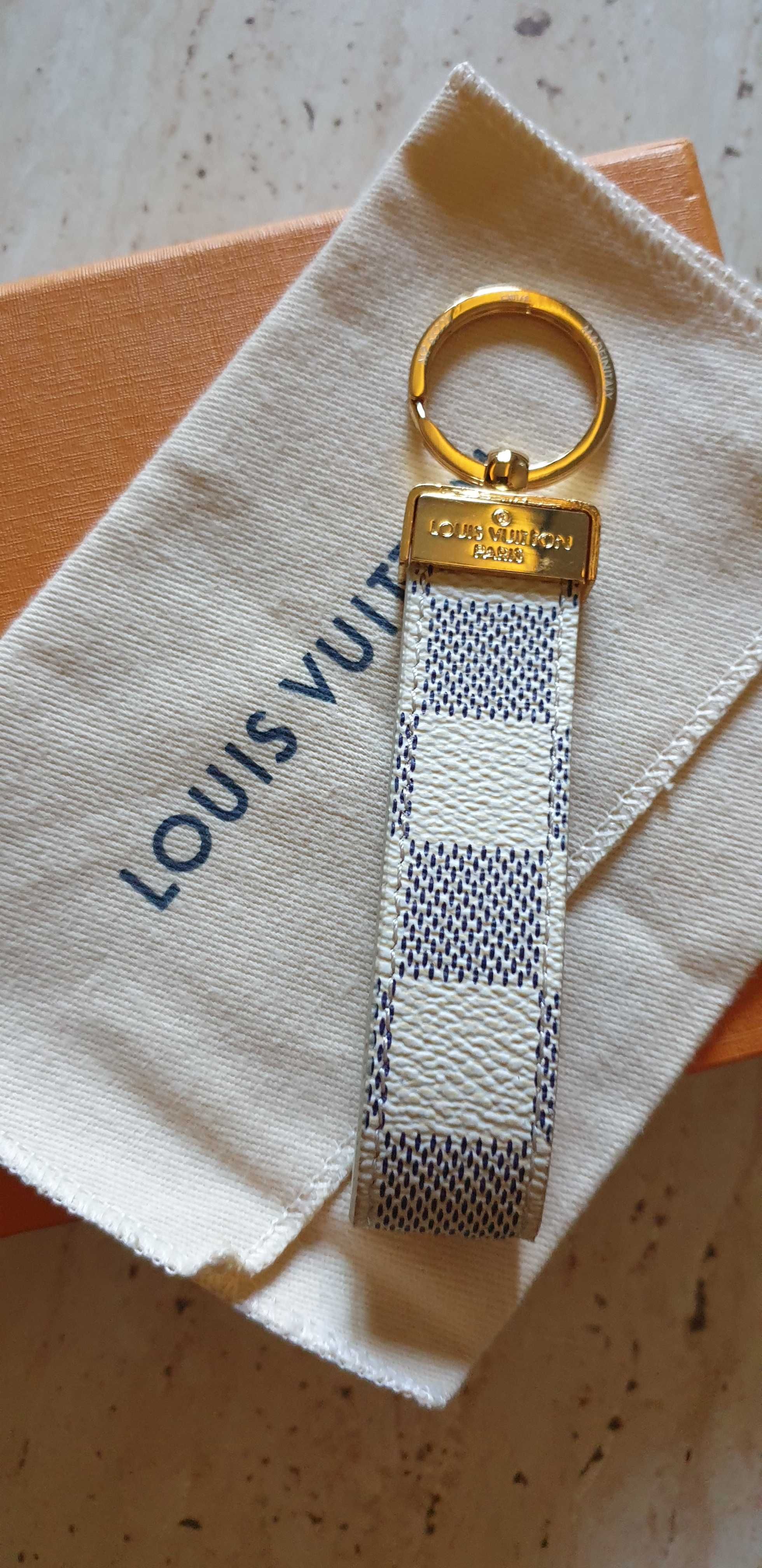 Breloc de chei Louis Vuitton Damier original, Unisex