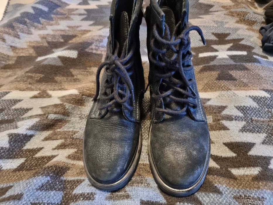 Детски зимни боти естествена кожа "набук"