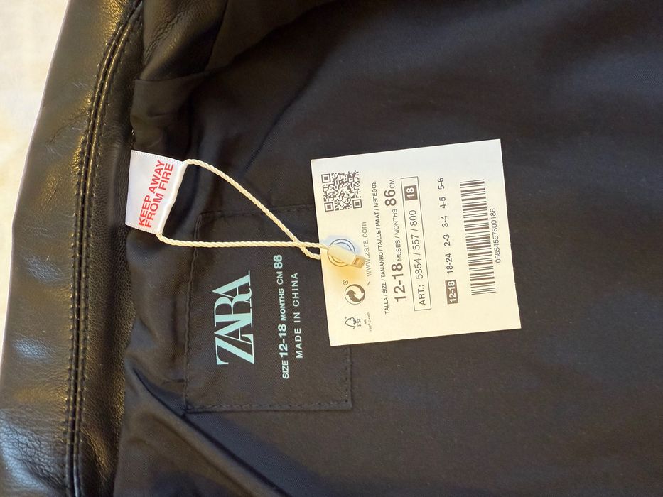 Geaca piele zara 12-18 luni