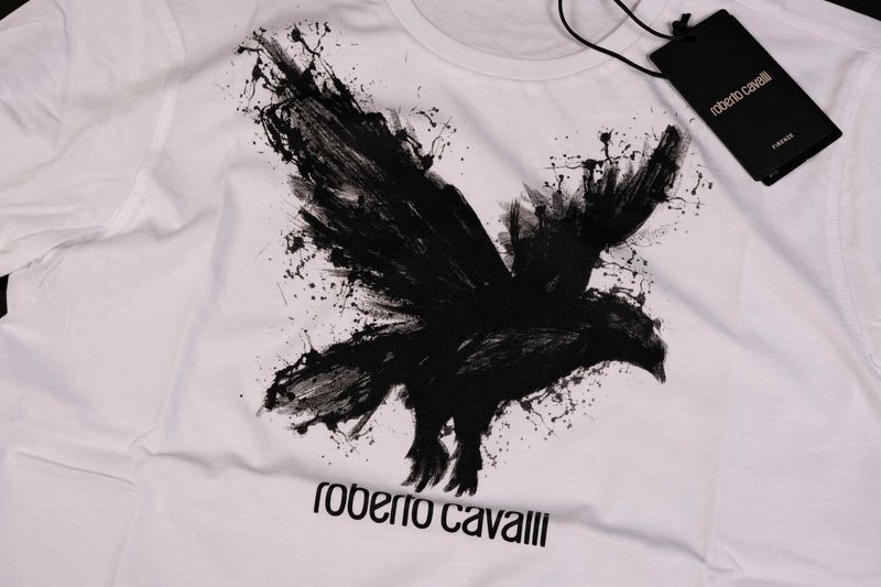 ПРОМО Roberto Cavalli- XXL-Оригинална мъжка бяла тениска