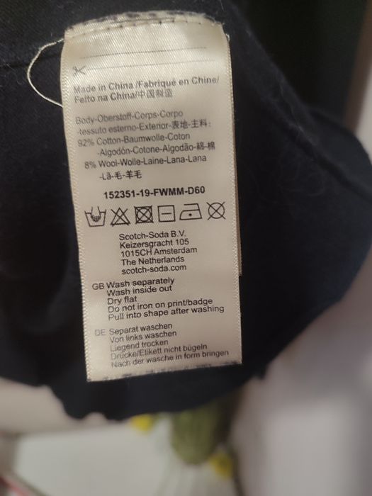 Scotch & Soda 90%Cotton 10%Wool