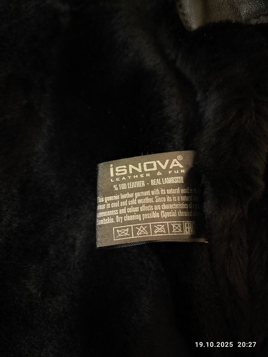 Продавам ново Оригинална кожена мъжка шуба от агнешка кожа