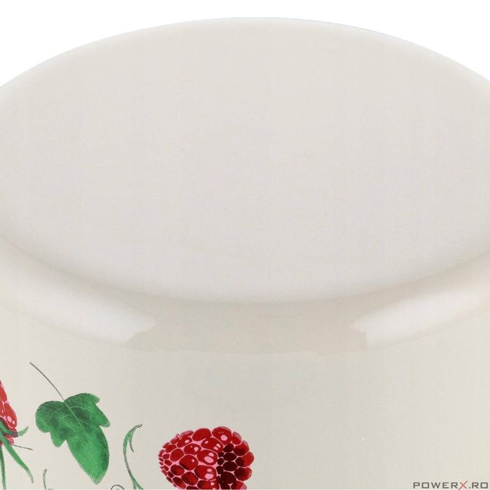 Oala din otel emailat lucios, crem, 16cm, 2l, Malina, Florina