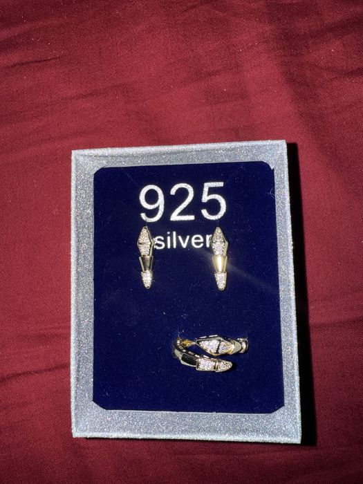 Бижутерия, серьги и кольцо