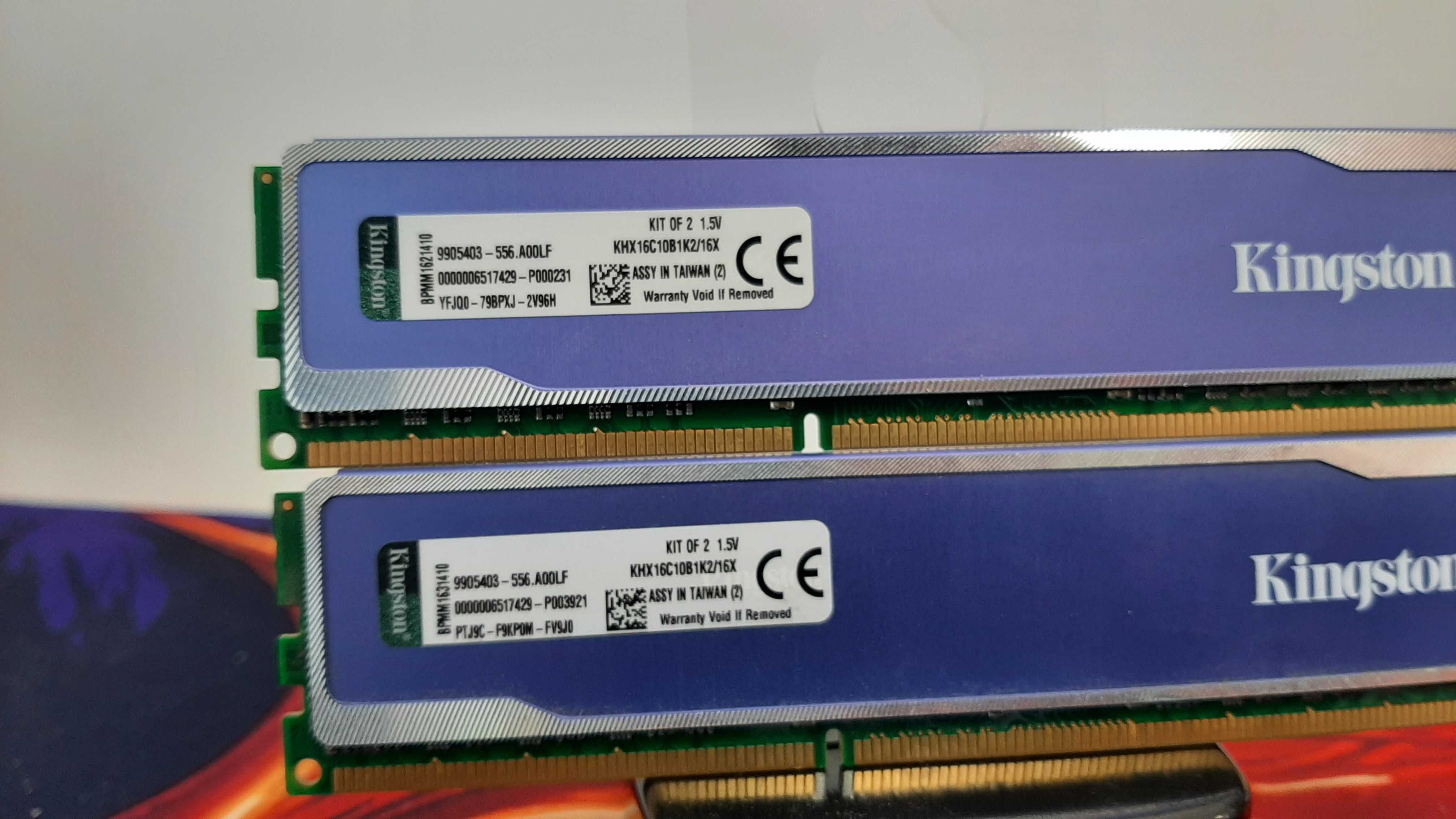 Kit memorii RAM PC 16Gb DDR3 1600Mhz(2x8Gb) Kingston HyperX Blu