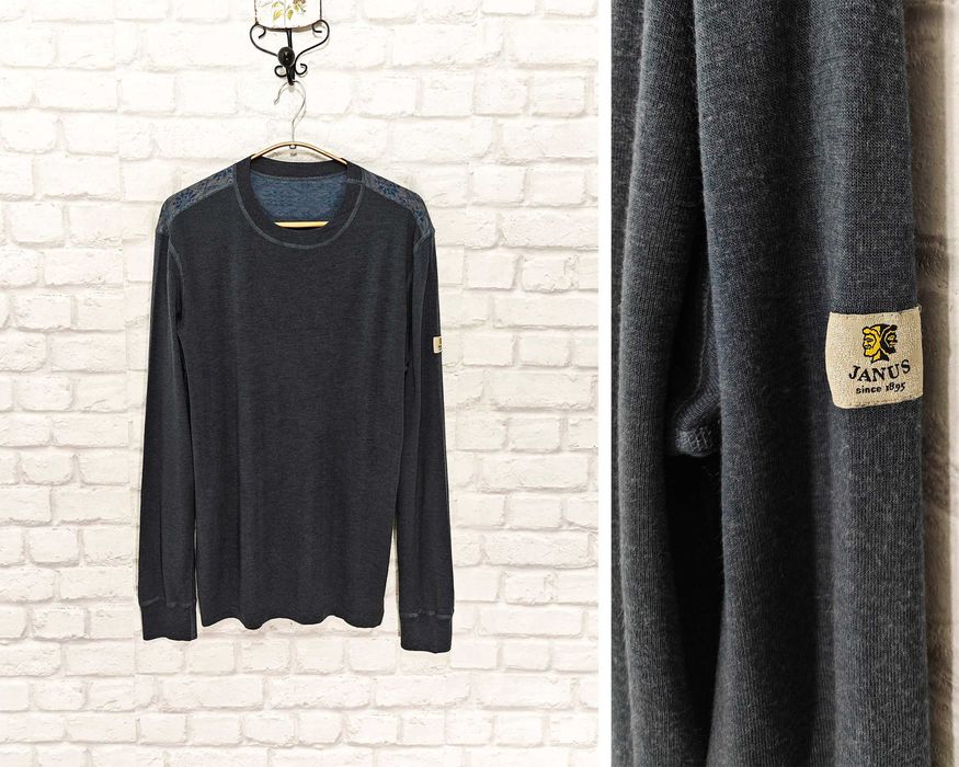 JANUS Мерино вълна оригинална мъжка термо фланелка размер L