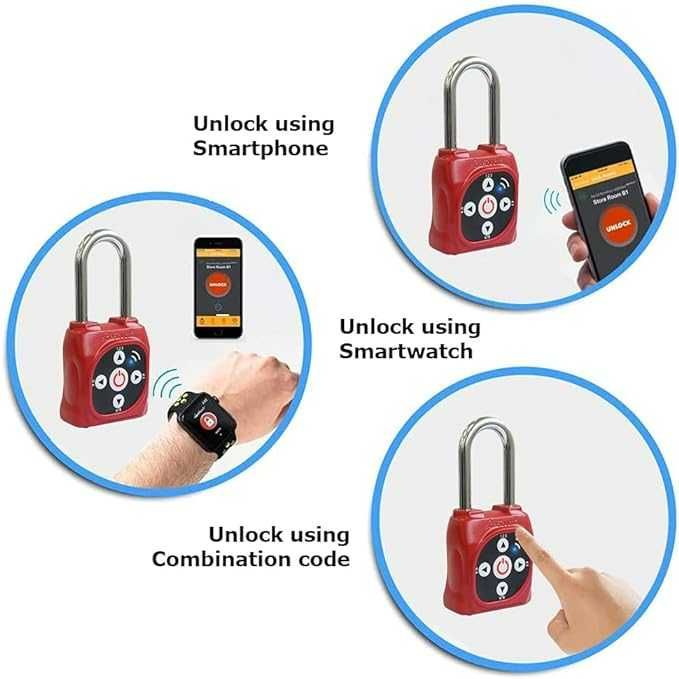 eGeeTouch Smart Lockout Tagout Lock (RED) - lacat inteligent