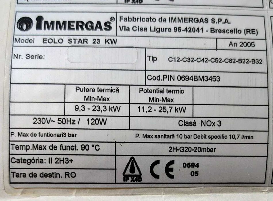 Centrala IMMERGAS EOLO Star 23 kW