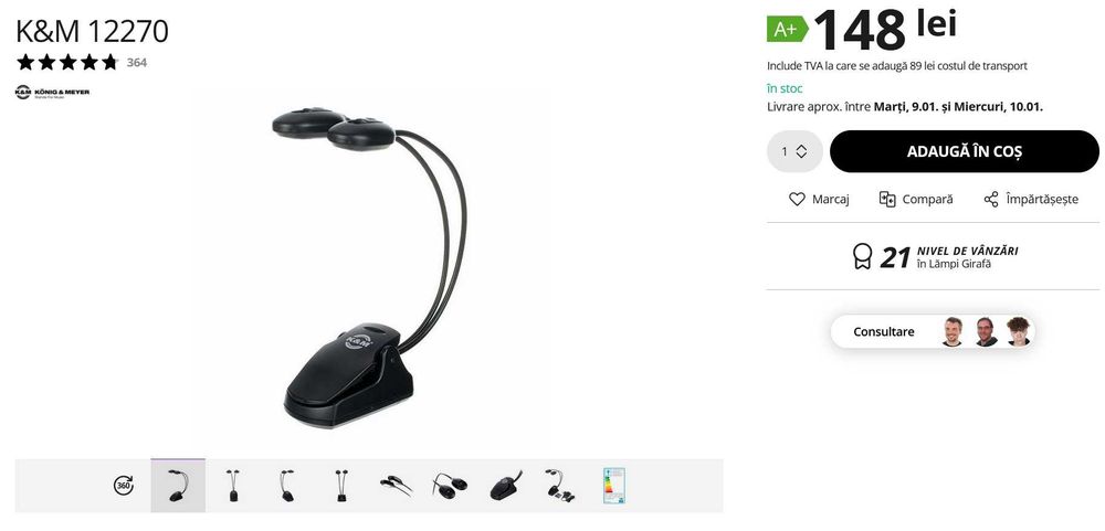Lampa pupitru K&M 12270