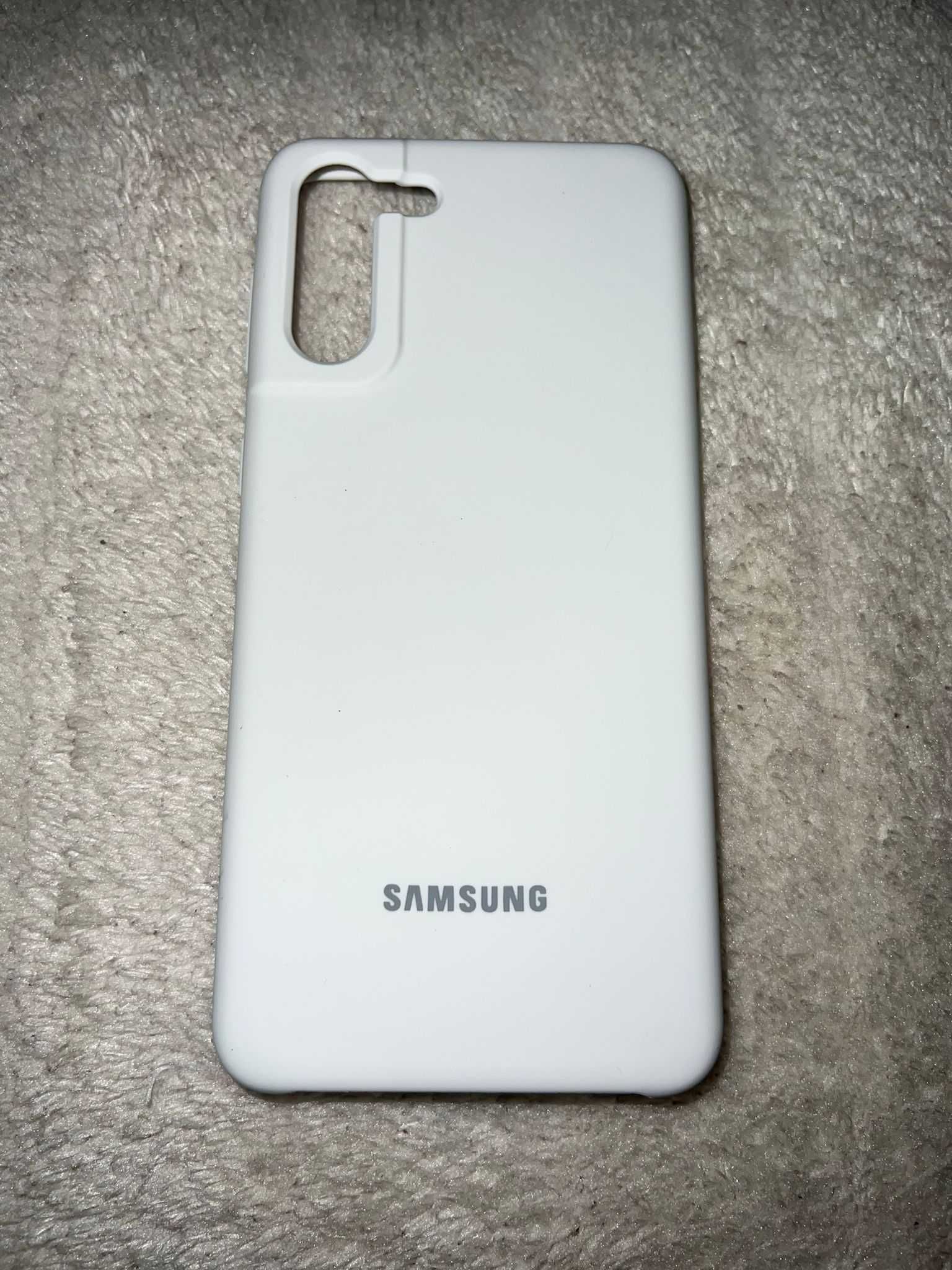 Husa telefon Samsung galaxy S21 plus alba, silicon