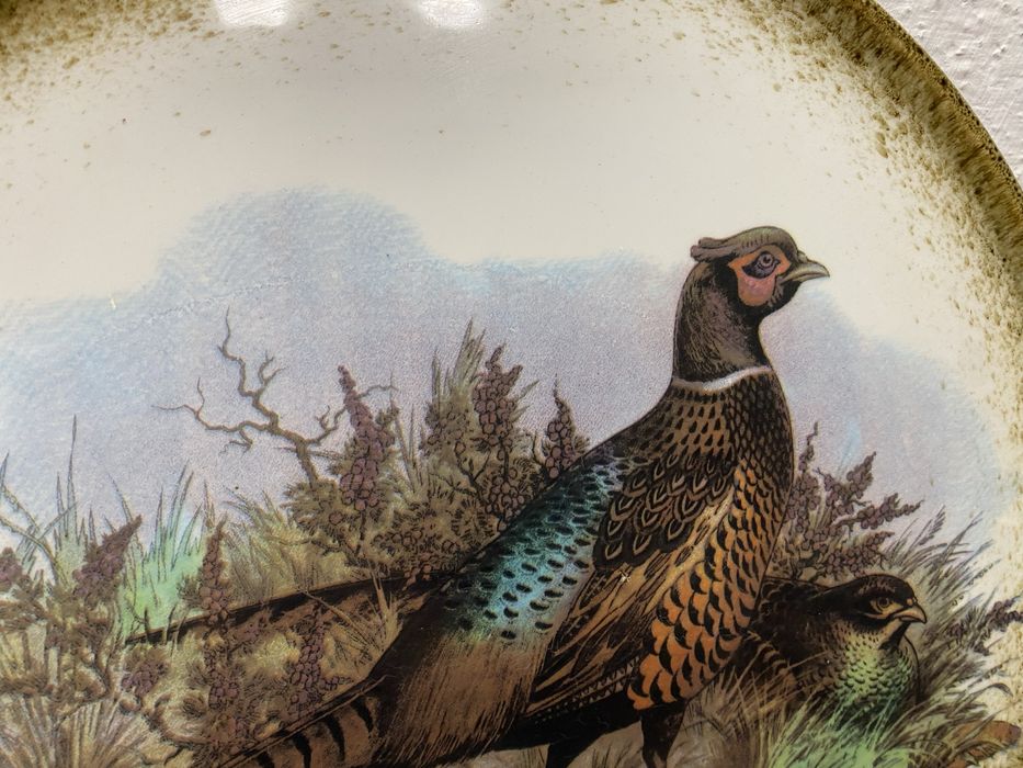 Винтидж италианска чиния с фазан Ceramica VARM 1980 г