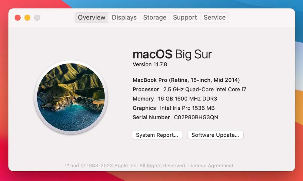 Apple MacBook Pro 15" (Mid-2015, Retina), 16GB RAM, SSD, кирилица