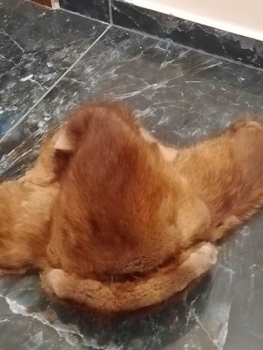 Ушанка естествен косъм шапка