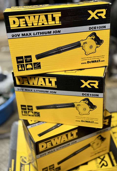 Аккумуляторная воздуходувка ветродувка ветродуйка Dewalt DCE100