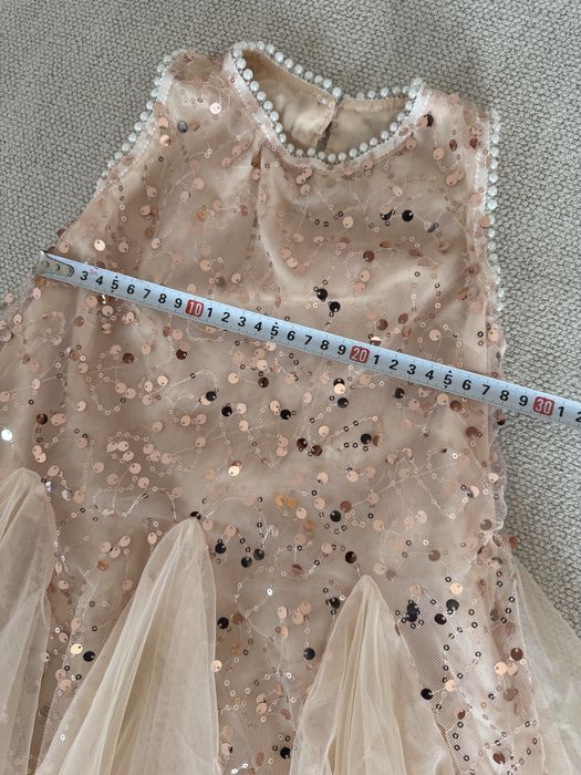 Rochie cu tulle si paiete fetițe (funda inclusa)