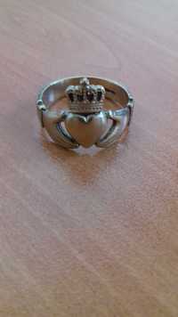 Златен пръстен със сърце с корона - 9k,  8.91 грама