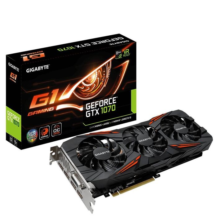 Продам видеокарту GTX 1070 gigabyte g1 gaming