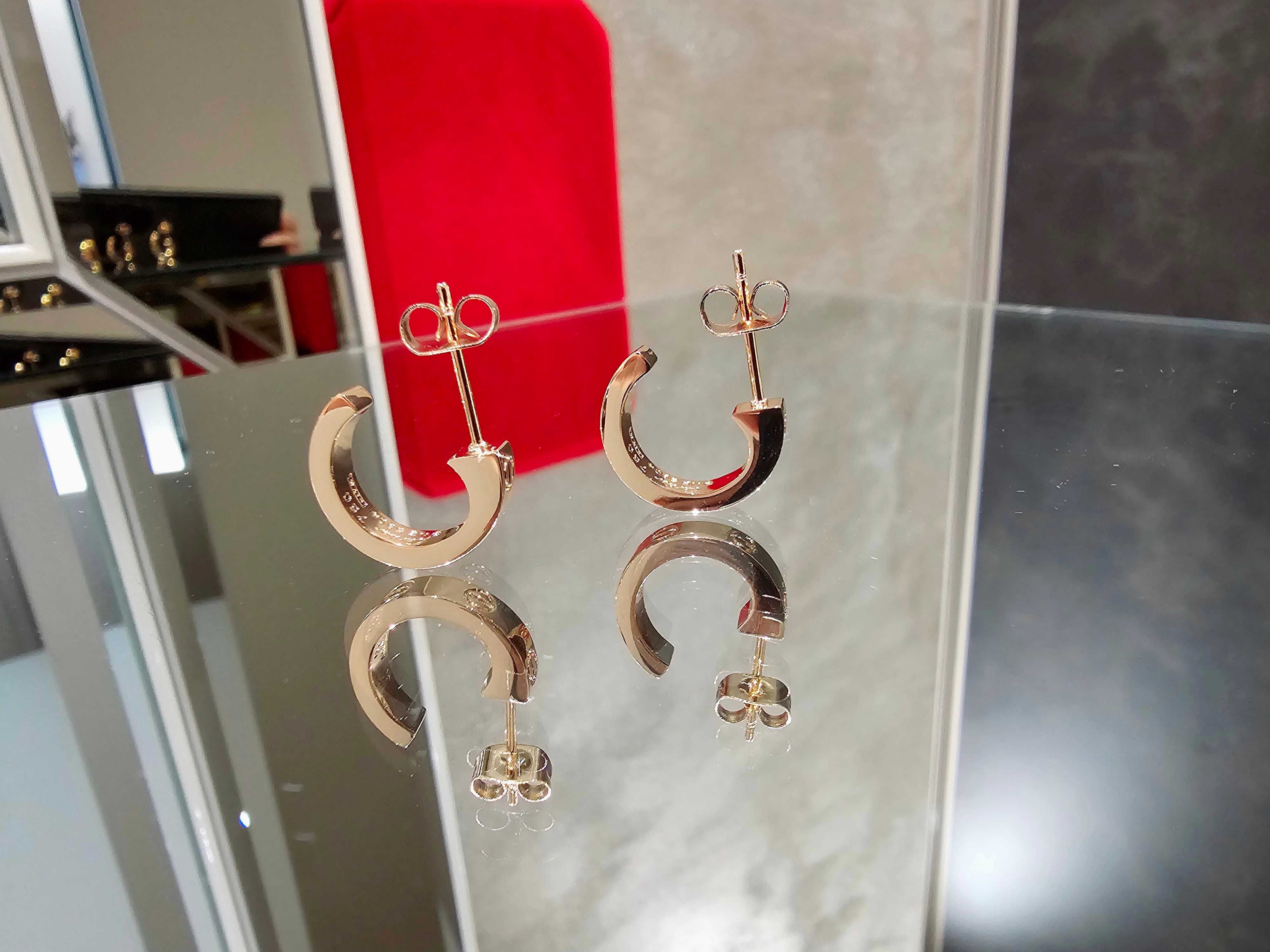 CARTIER Love Rose Gold Hoop Дамски Обеци