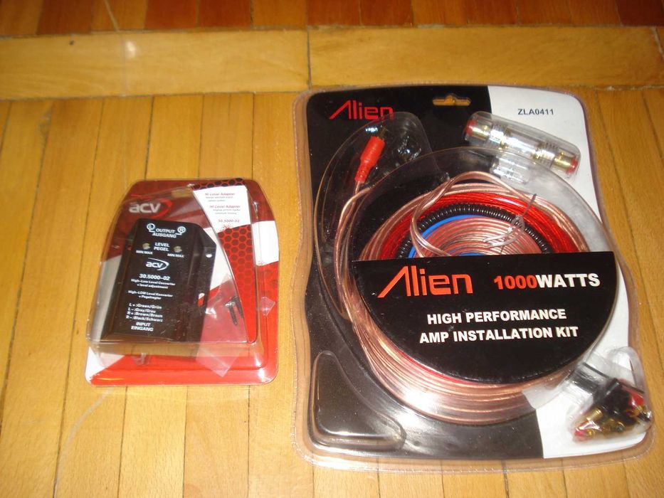 instalatie subwoofer boxe auto kit cabluri 1000w filtru high - low acv