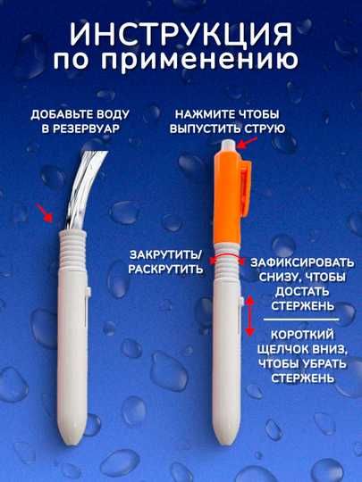 Ручка водяной пистолет-шариковая ручка.