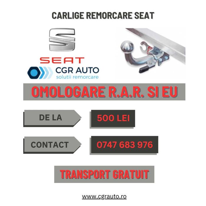 Carlige remorcare SEAT - 5 Ani Garantie