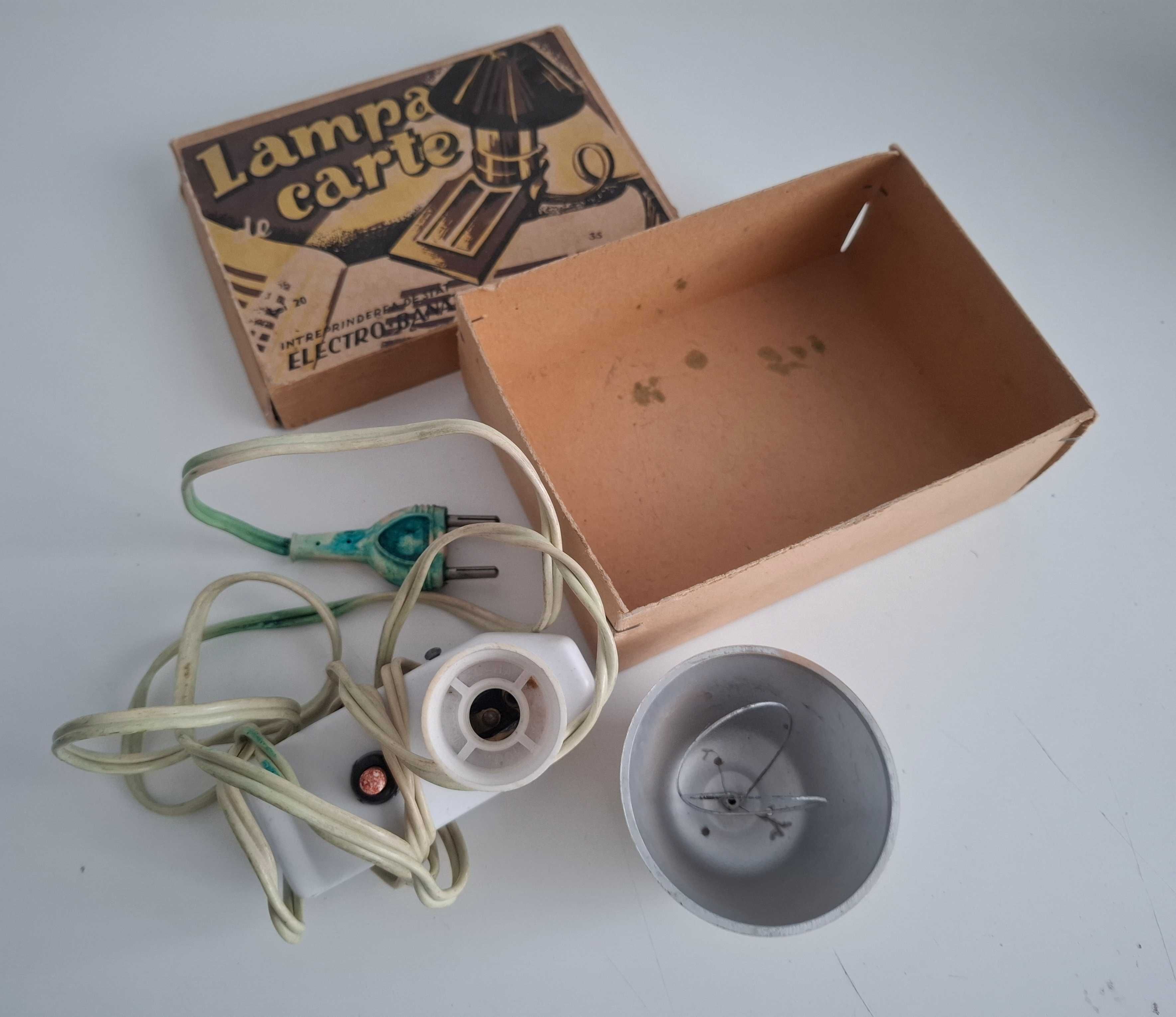 Veche lampa de carte - colectie - ELECTRO-BANAT TIMISOARA