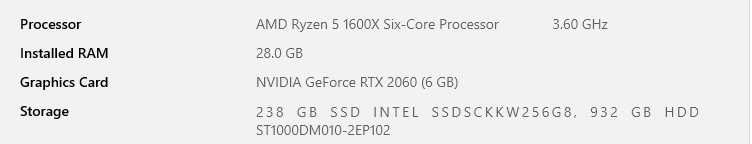 PC Gaming Ryzen5 Nvidia 2060
