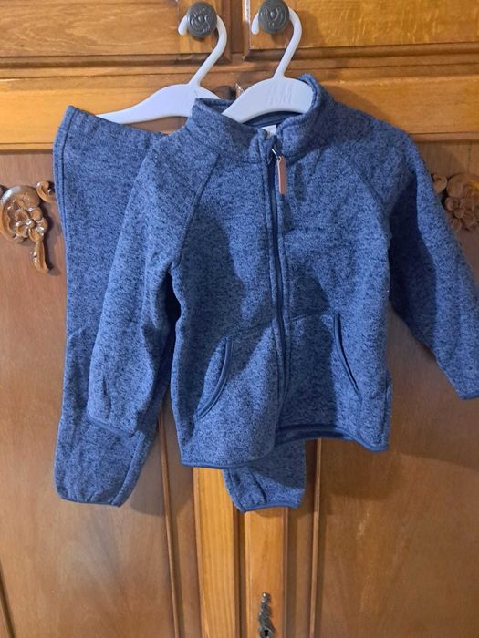 Set pantalon+bluza fermoar POLAR pentru copii - marime 92