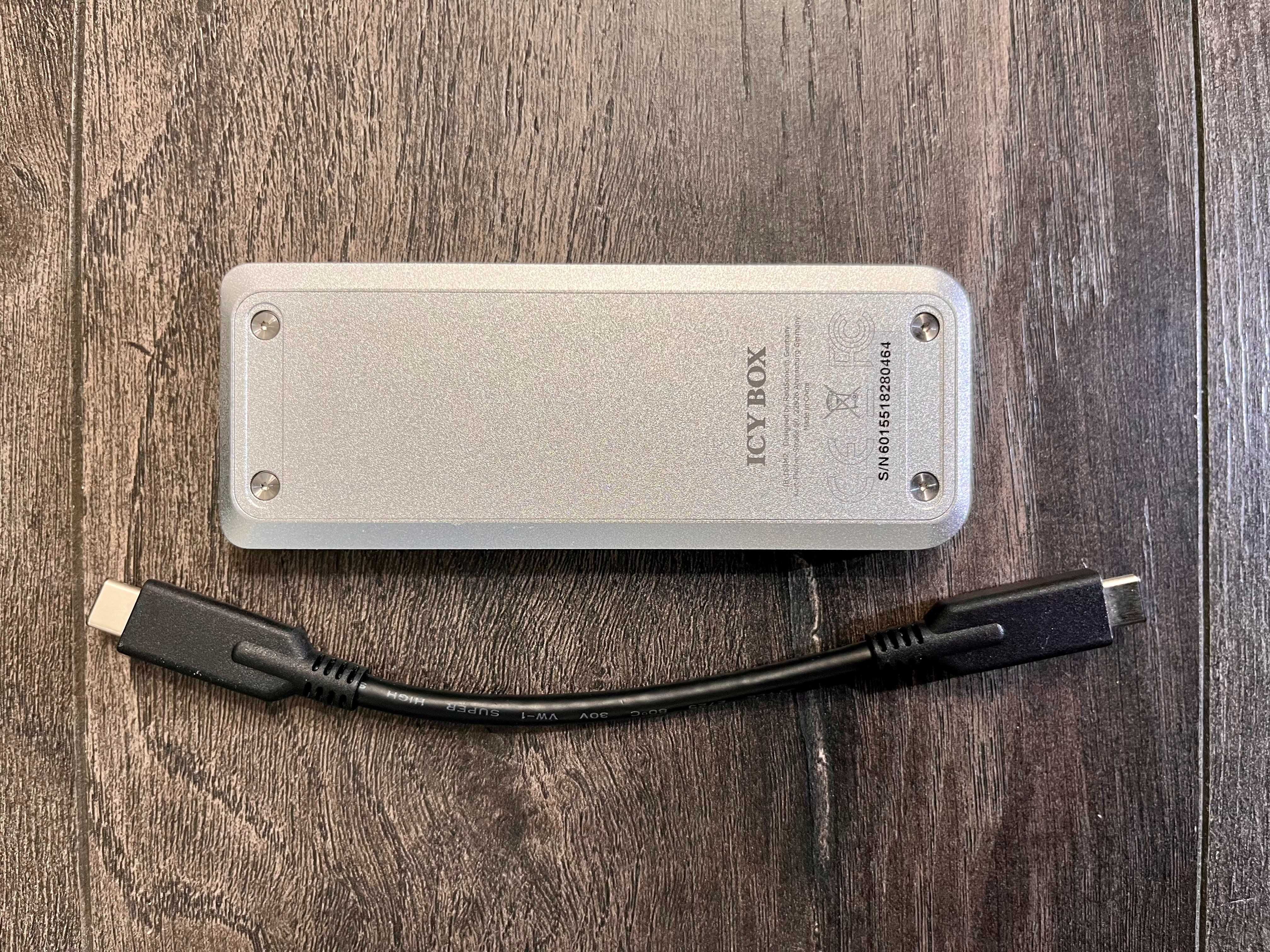 Кутия Raidsonic IB-188M2, За M.2 SSD до 80 мм, USB 3.1 Type-C, Silver