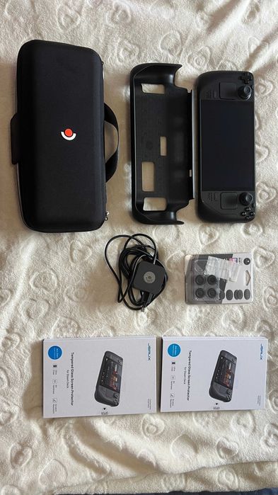 Steam Deck OLED 1TB (септември 2025, 30 часа работа) и аксесоари