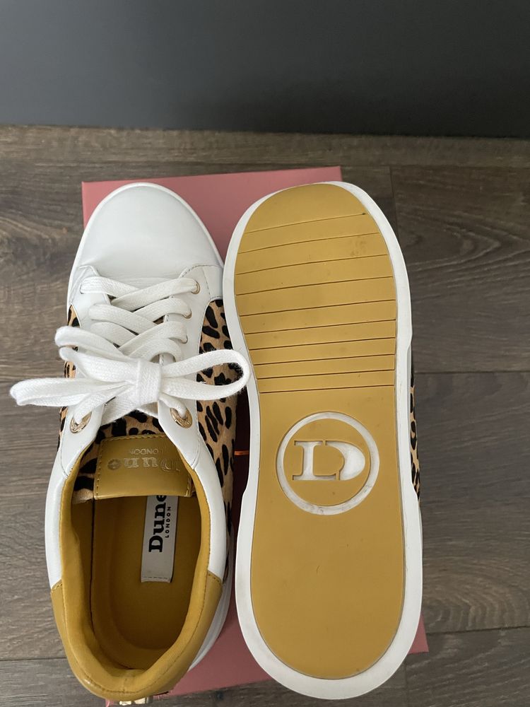 Sneakers/Tenisi dama, din piele, 36, uk 3,(22,5 cm), albi, Dune London