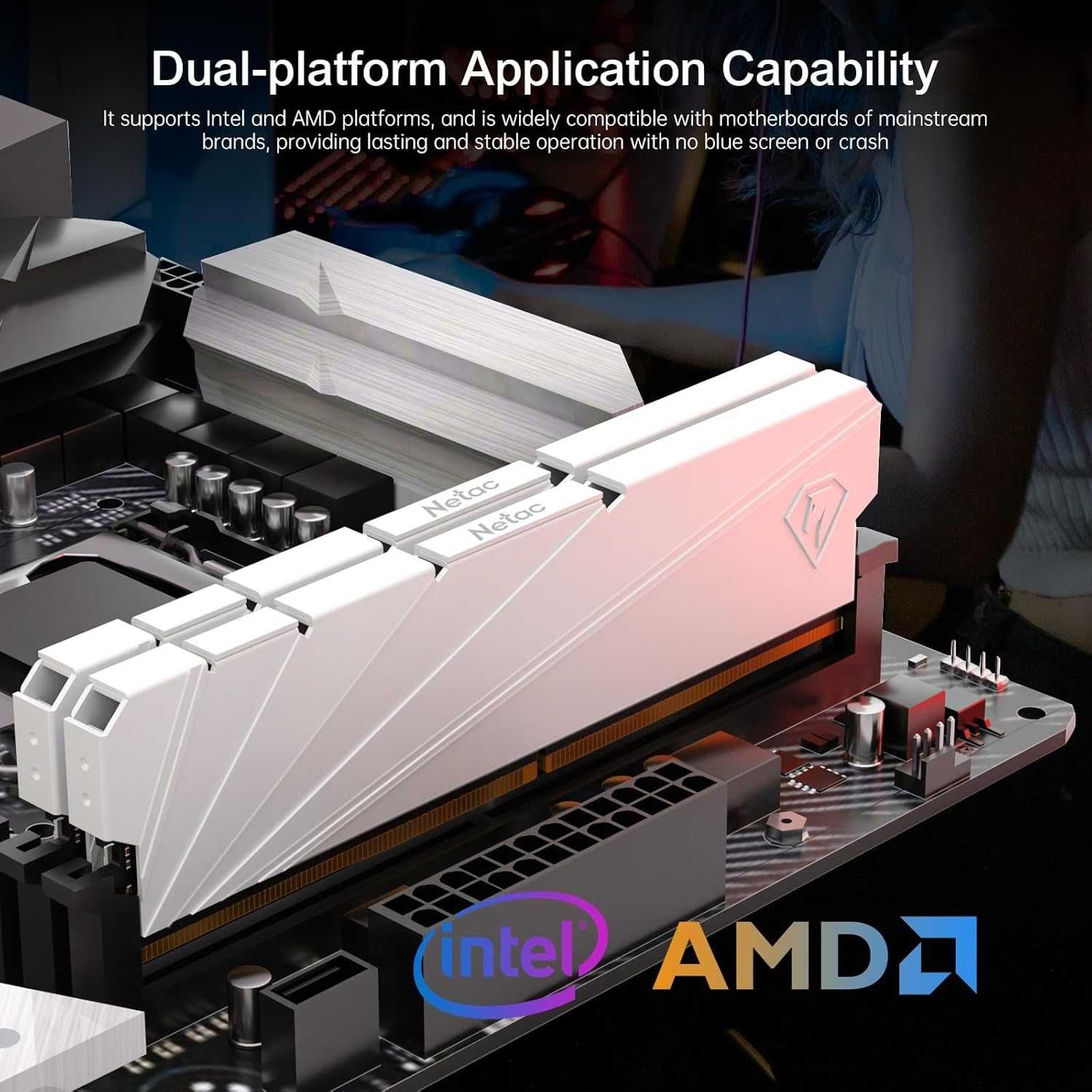 Netac DDR4 3200MHz 32GB(2 X 16GB) 2-в-1 RAM памет за настолен компютър
