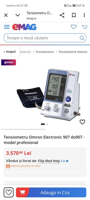 Tensiometru omron electronic profesional nou! nal