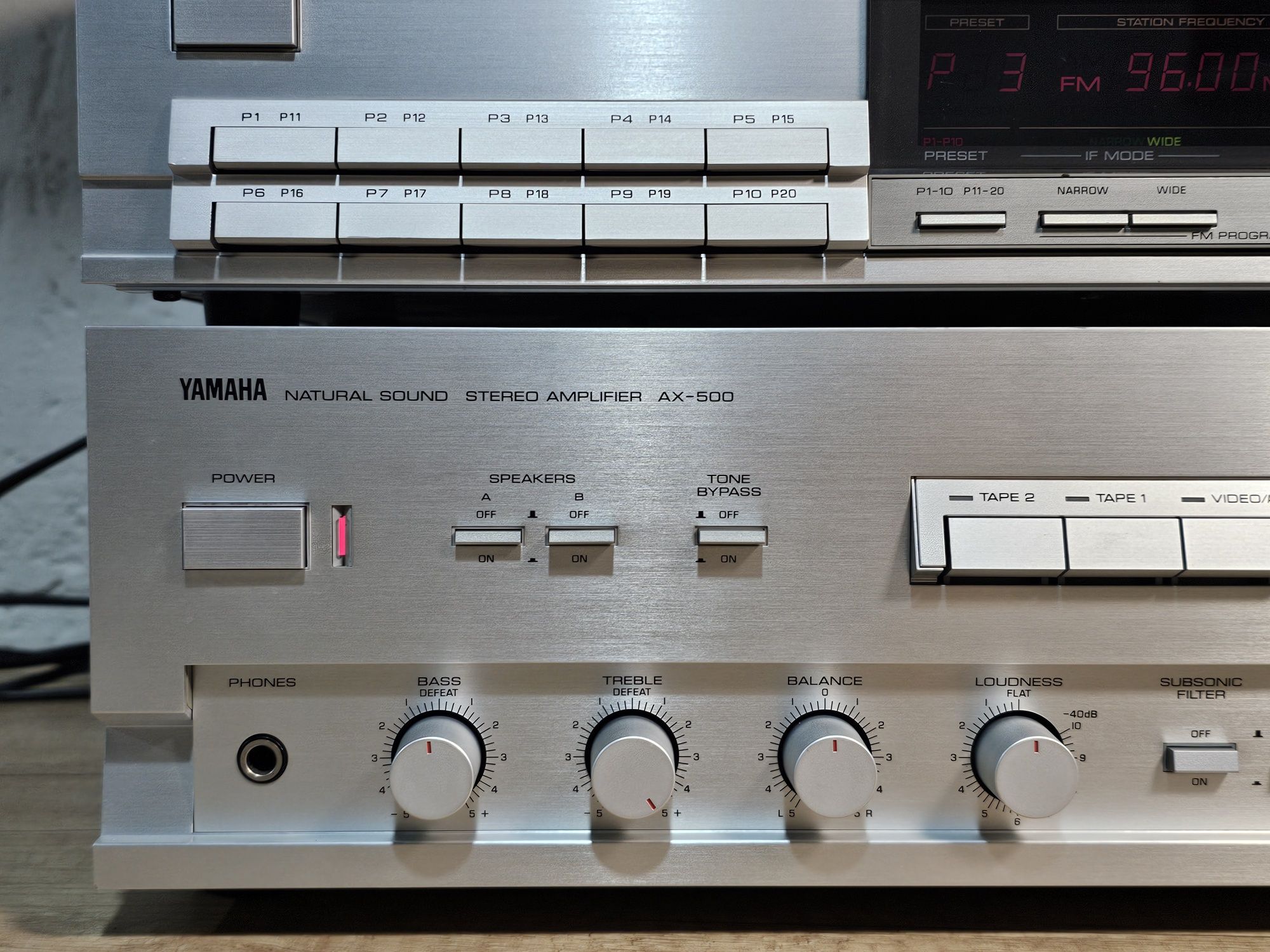 linie audio YAMAHA,amplificator AX-500,tuner TX-500,deck KX-200, hi-fi