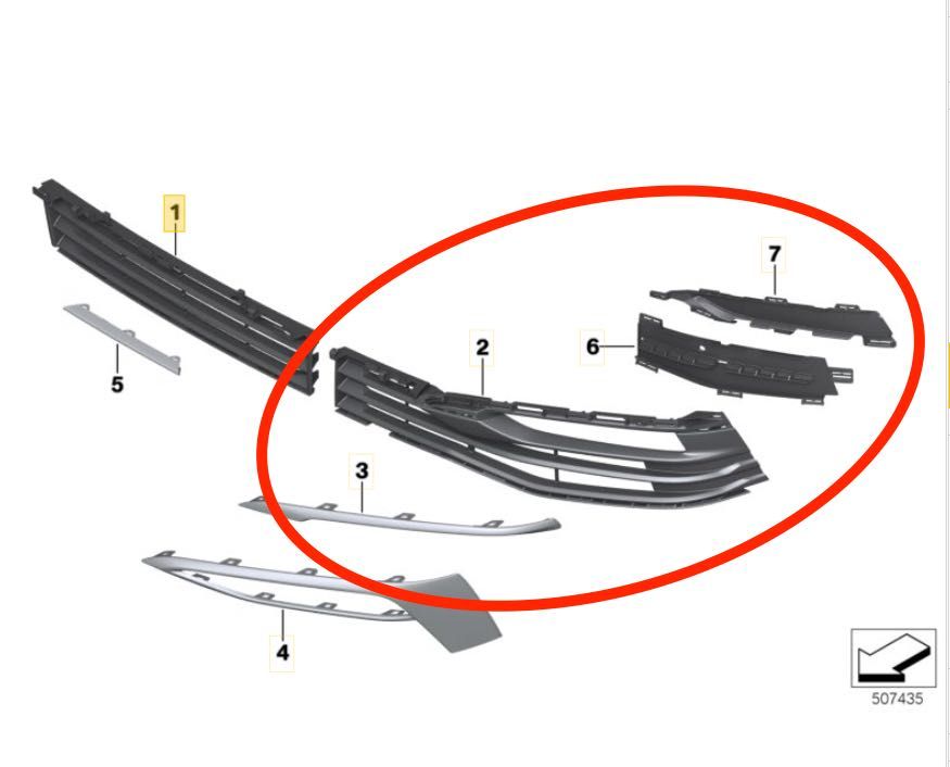 Grila / Grile set BMW g30/31 bara fata
