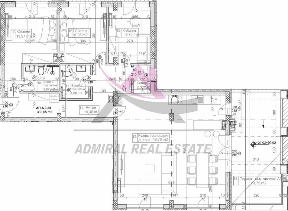 Продава се Четиристаен апартамент в Варна, Левски - 183 кв.м за 1531 €/кв.м - Снимка #2