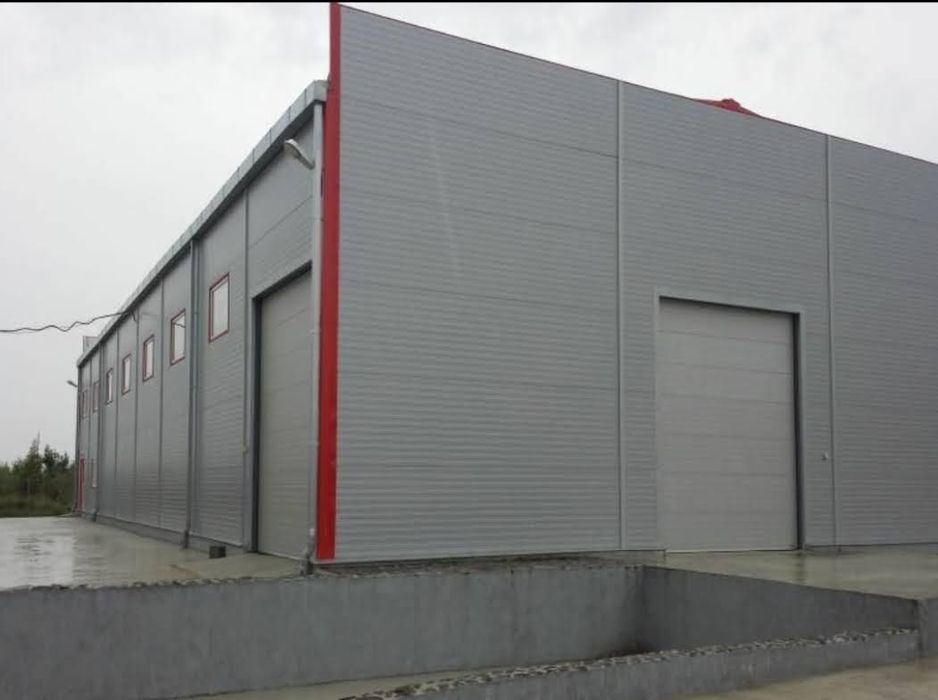 Vand hala metalica 8x25,structura,panouri sandwich și alte dimensiuni