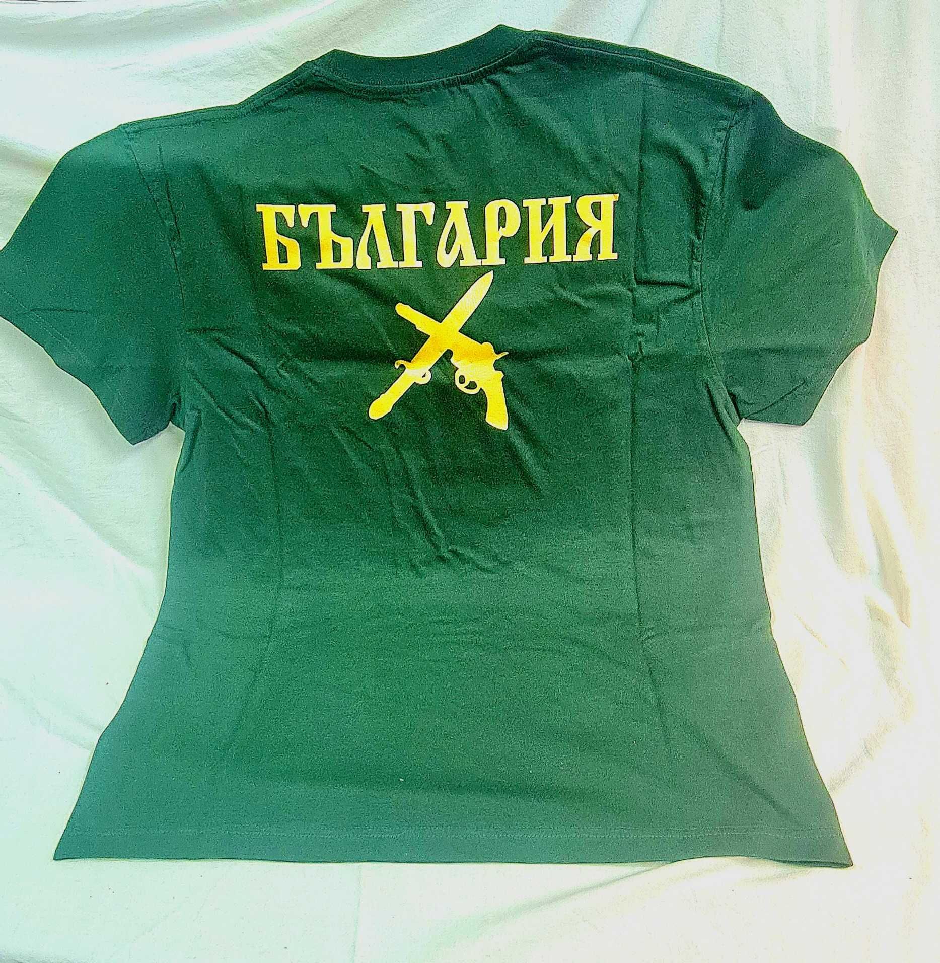 Мъжка тениска, памучна размер XL зелена с надпис ,,Свобода или смърт"