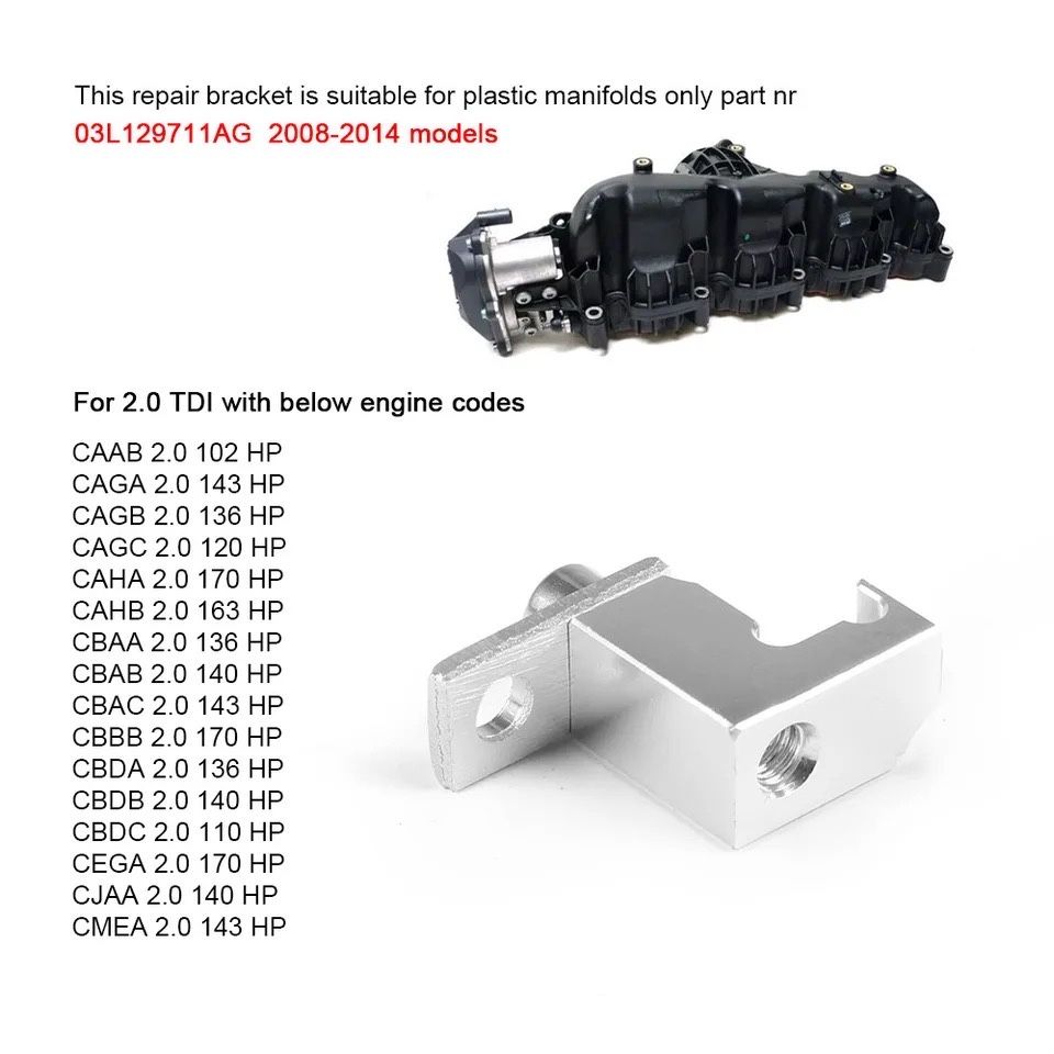 Limitator reparație admisie plastic motoras Eroare P2009 P2015 Audi VW