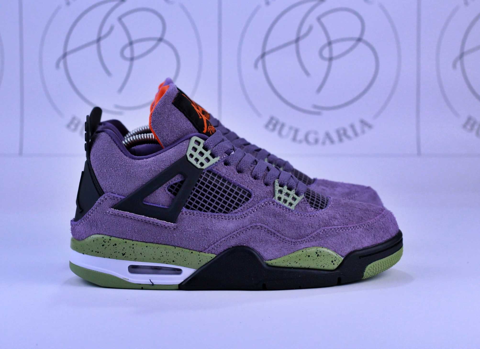 Nike Jordan Retro 4 Military Black, Black Cat, Canyon Purple